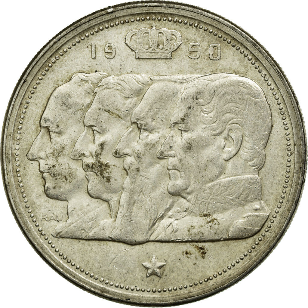 Coin, Belgium, 100 Francs, 100 Frank, 1950, EF(40-45), Silver, KM:138.1
