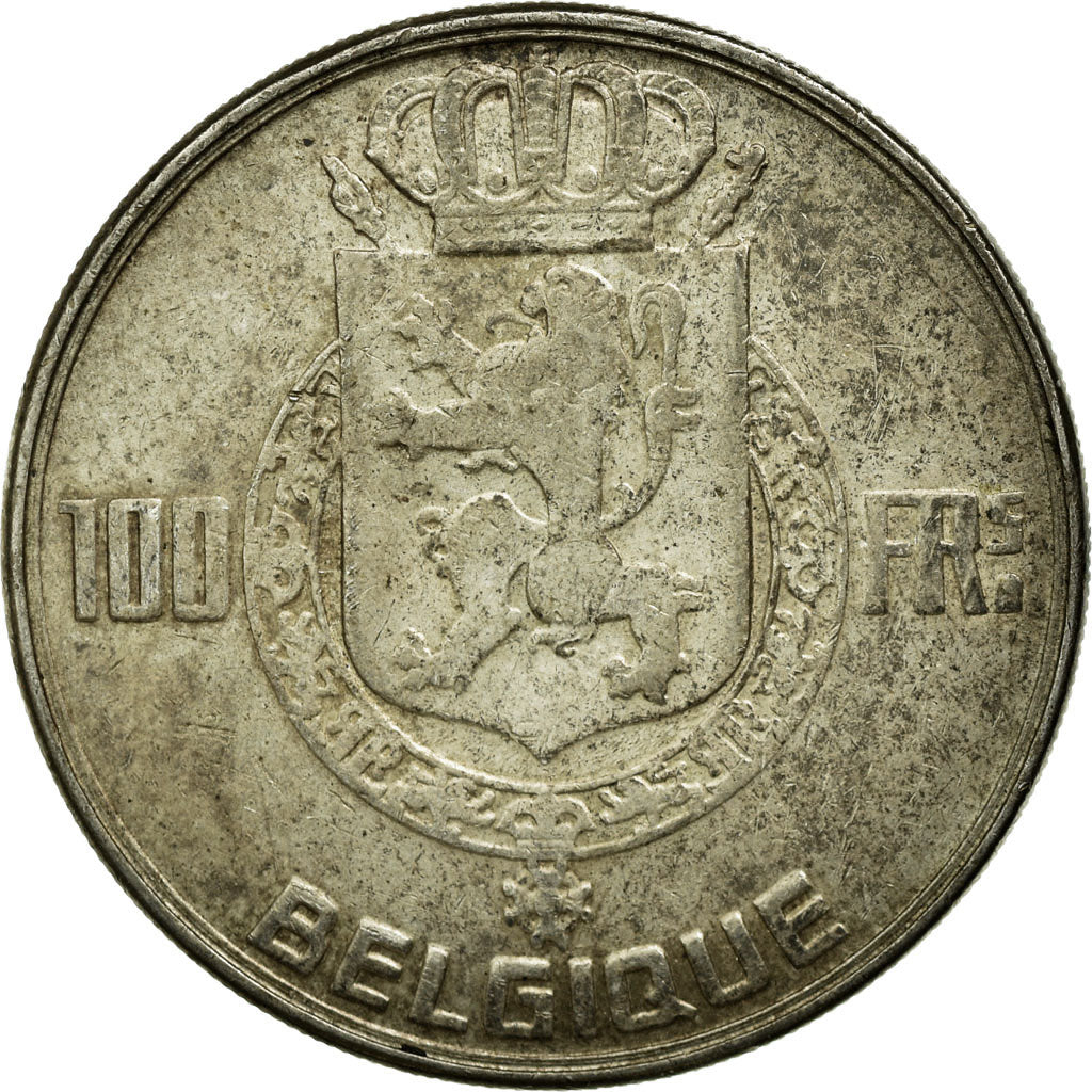 Coin, Belgium, 100 Francs, 100 Frank, 1950, EF(40-45), Silver, KM:138.1