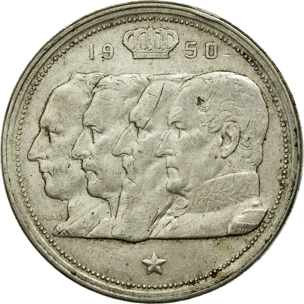 Coin, Belgium, 100 Francs, 100 Frank, 1950, EF(40-45), Silver, KM:138.1