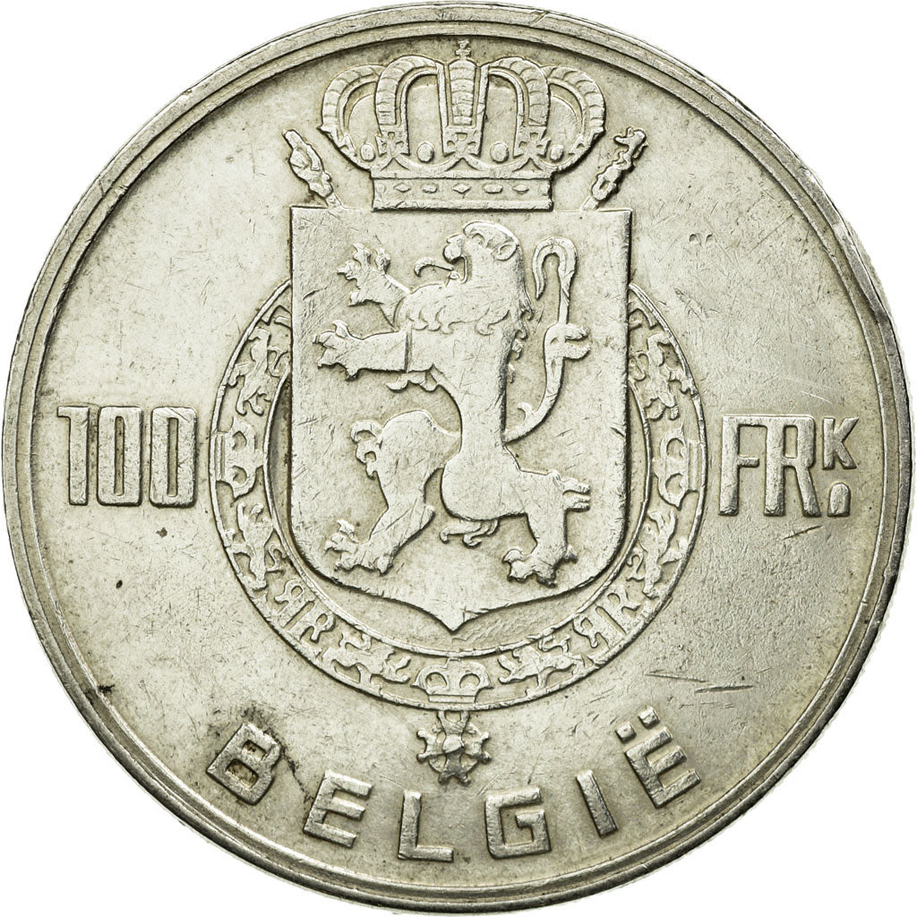 Coin, Belgium, 100 Francs, 100 Frank, 1948, EF(40-45), Silver, KM:139.1