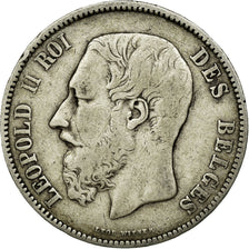 Coin, Belgium, Leopold II, 5 Francs, 5 Frank, 1869, VF(30-35), Silver, KM:24