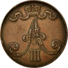 Coin, Finland, Alexander III, 5 Pennia, 1889, AU(50-53), Copper, KM:11