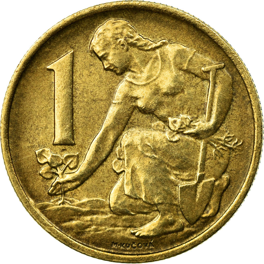 Coin, Czechoslovakia, Koruna, 1967, AU(50-53), Aluminum-Bronze, KM:50
