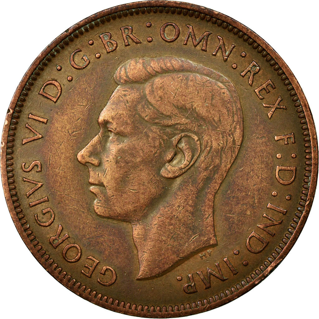 Coin, Great Britain, George VI, Penny, 1947, EF(40-45), Bronze, KM:845