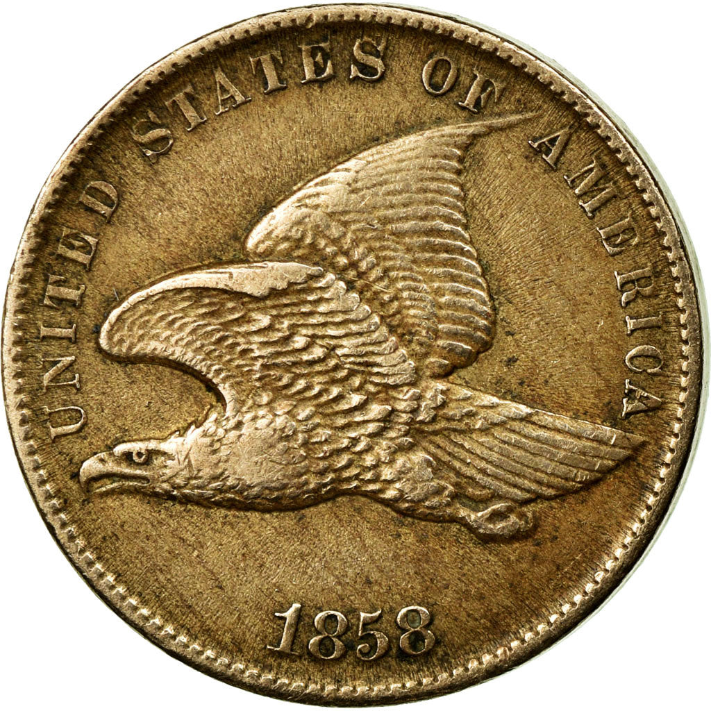 Coin, United States,Flying Eagle Cent,1858,Philadelphia,AU(50-53)
