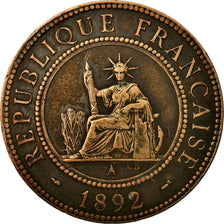 Coin, FRENCH INDO-CHINA, Cent, 1892, Paris, EF(40-45), Bronze, KM:1, Lecompte:43