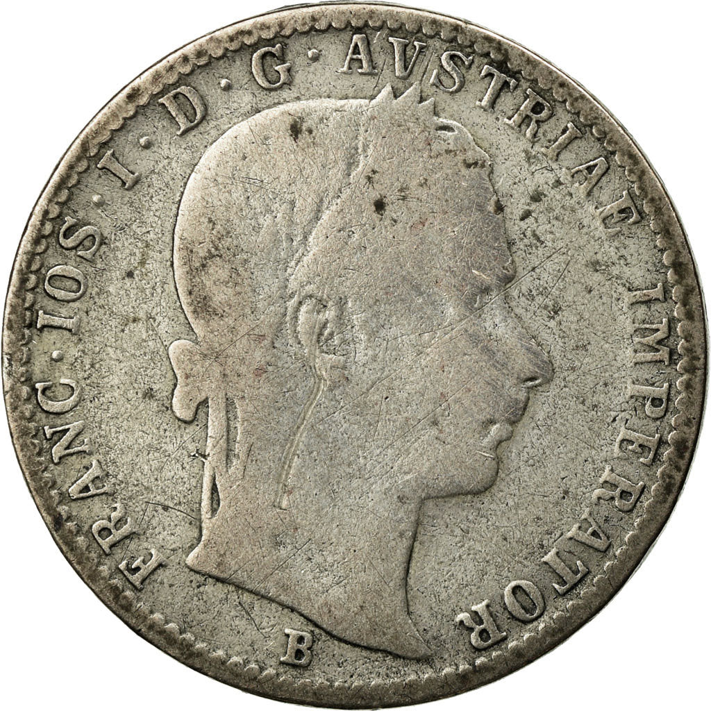 Monnaie, Autriche, Franz Joseph I, 1/4 Florin, 1861, Kremnitz, TB, Argent