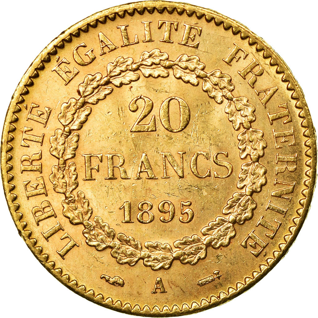 Coin, France, Génie, 20 Francs, 1895, Paris, MS(60-62), Gold, KM:825