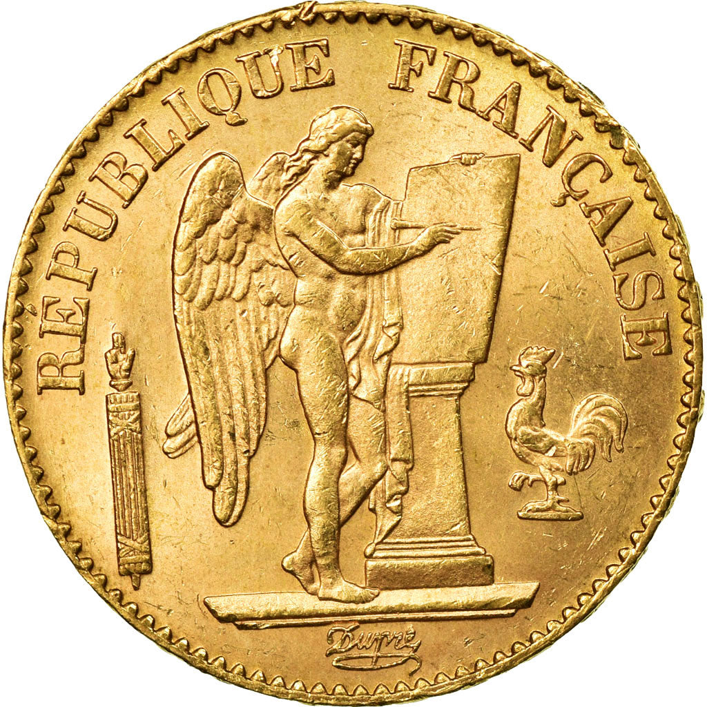 Munten, Frankrijk, Génie, 20 Francs, 1893, Paris, PR, Goud, KM:825