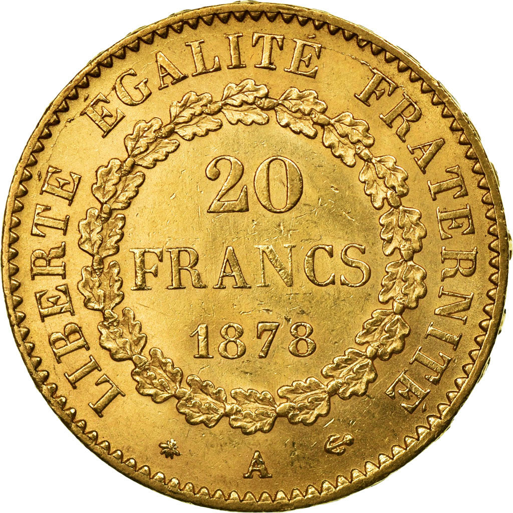 Monnaie, France, Génie, 20 Francs, 1878, Paris, SUP, Or, Gadoury:1063, KM:825
