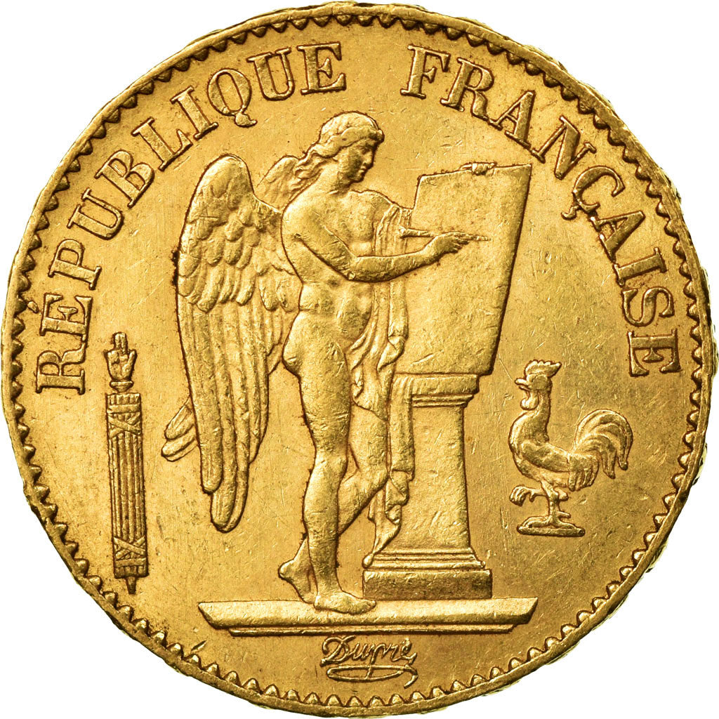 Coin, France, Génie, 20 Francs, 1877, Paris, AU(50-53), Gold, KM:825