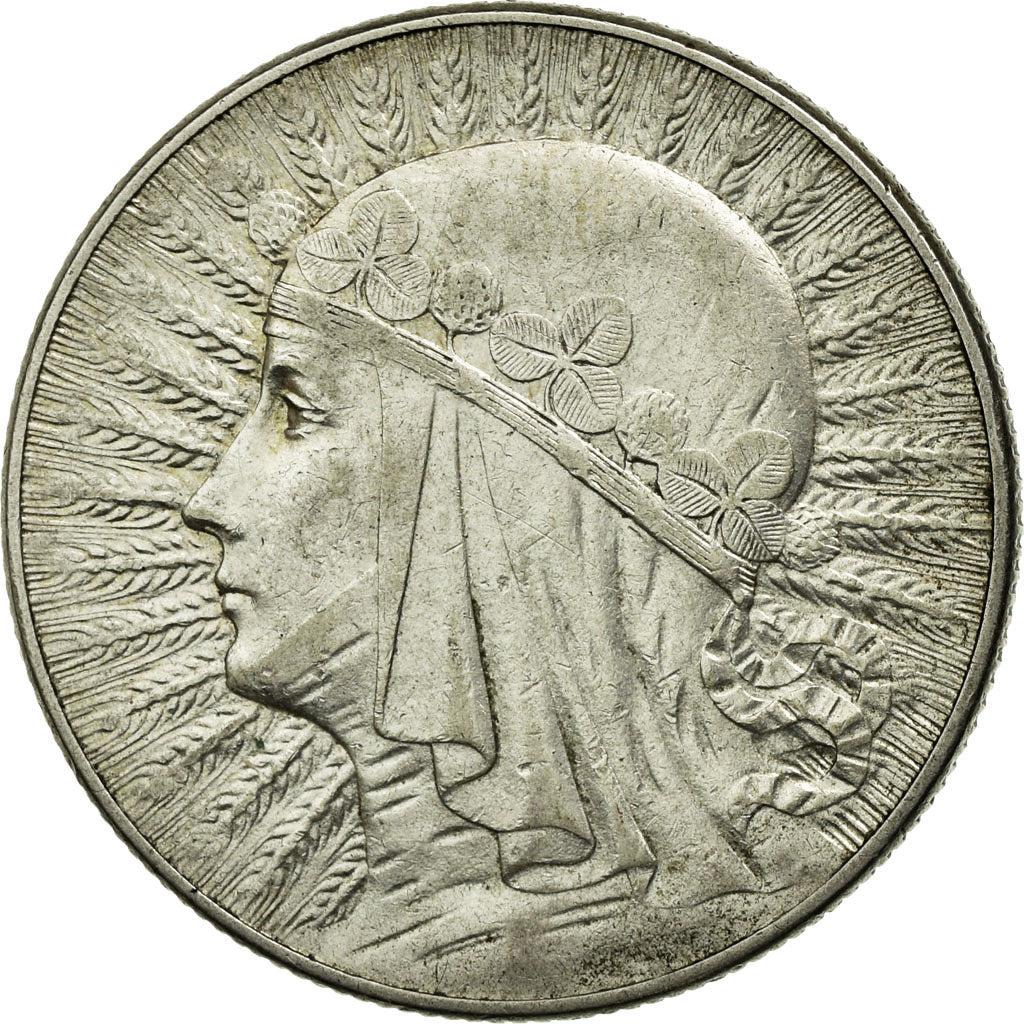 Coin, Poland, 5 Zlotych, 1933, Warsaw, AU(50-53), Silver, KM:21