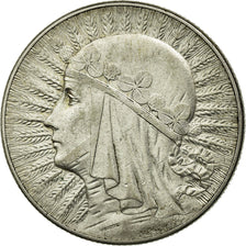 Coin, Poland, 5 Zlotych, 1933, Warsaw, AU(50-53), Silver, KM:21