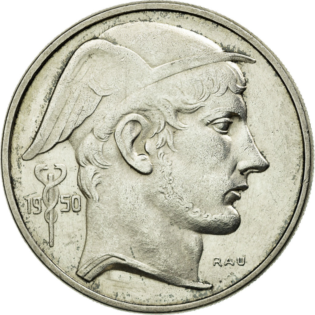 Coin, Belgium, 50 Francs, 50 Frank, 1950, AU(50-53), Silver, KM:137