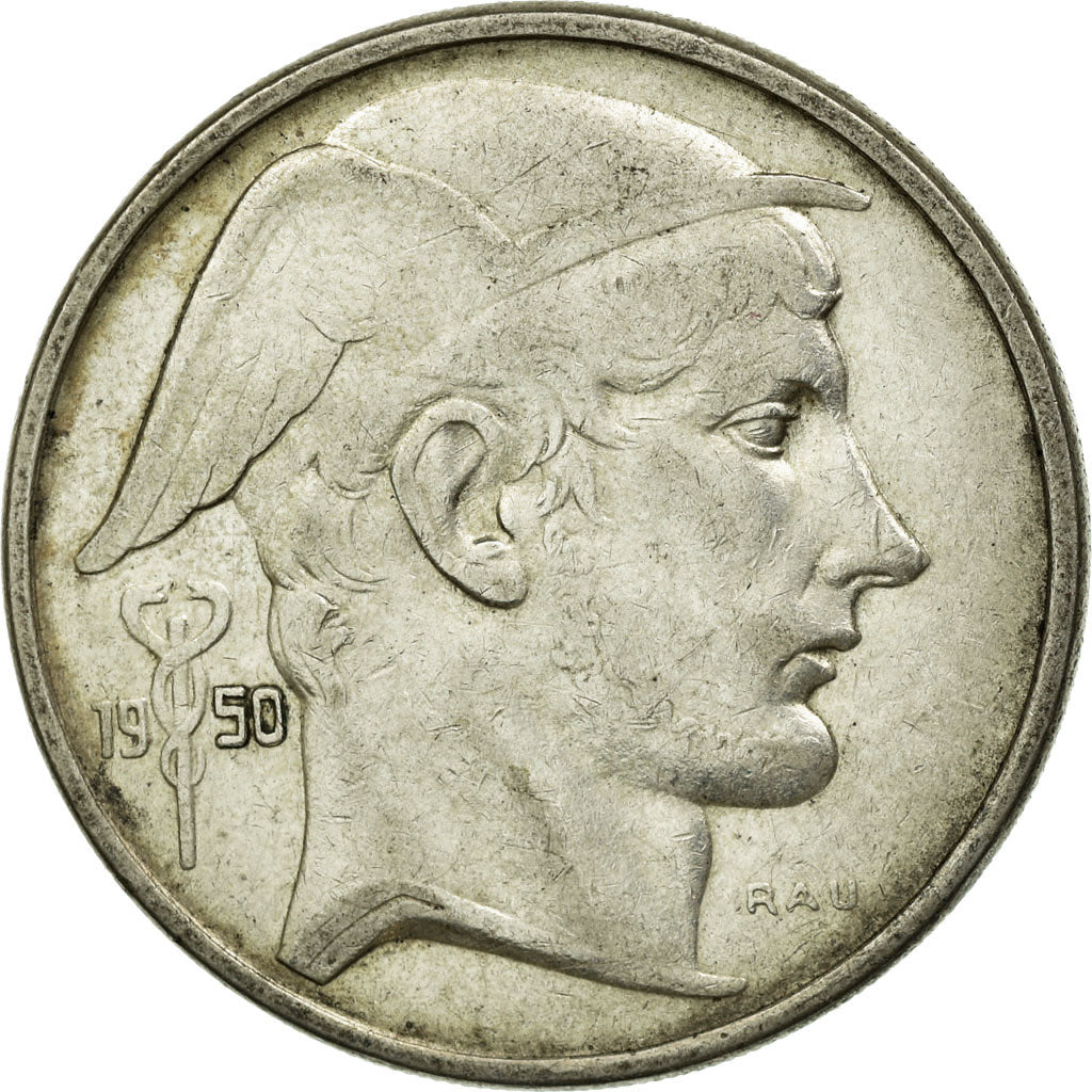 Coin, Belgium, 50 Francs, 50 Frank, 1950, EF(40-45), Silver, KM:137