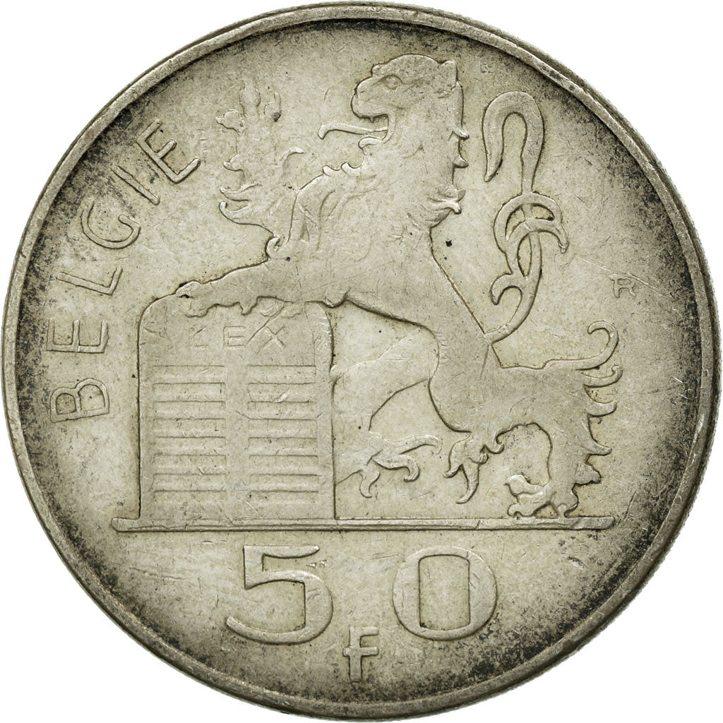 Coin, Belgium, 50 Francs, 50 Frank, 1950, EF(40-45), Silver, KM:137