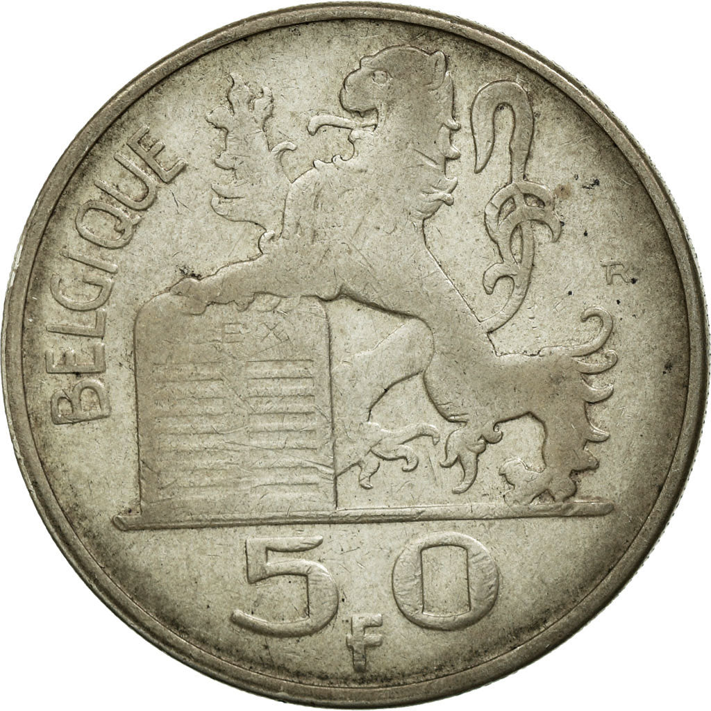Coin, Belgium, 50 Francs, 50 Frank, 1949, EF(40-45), Silver, KM:136.1