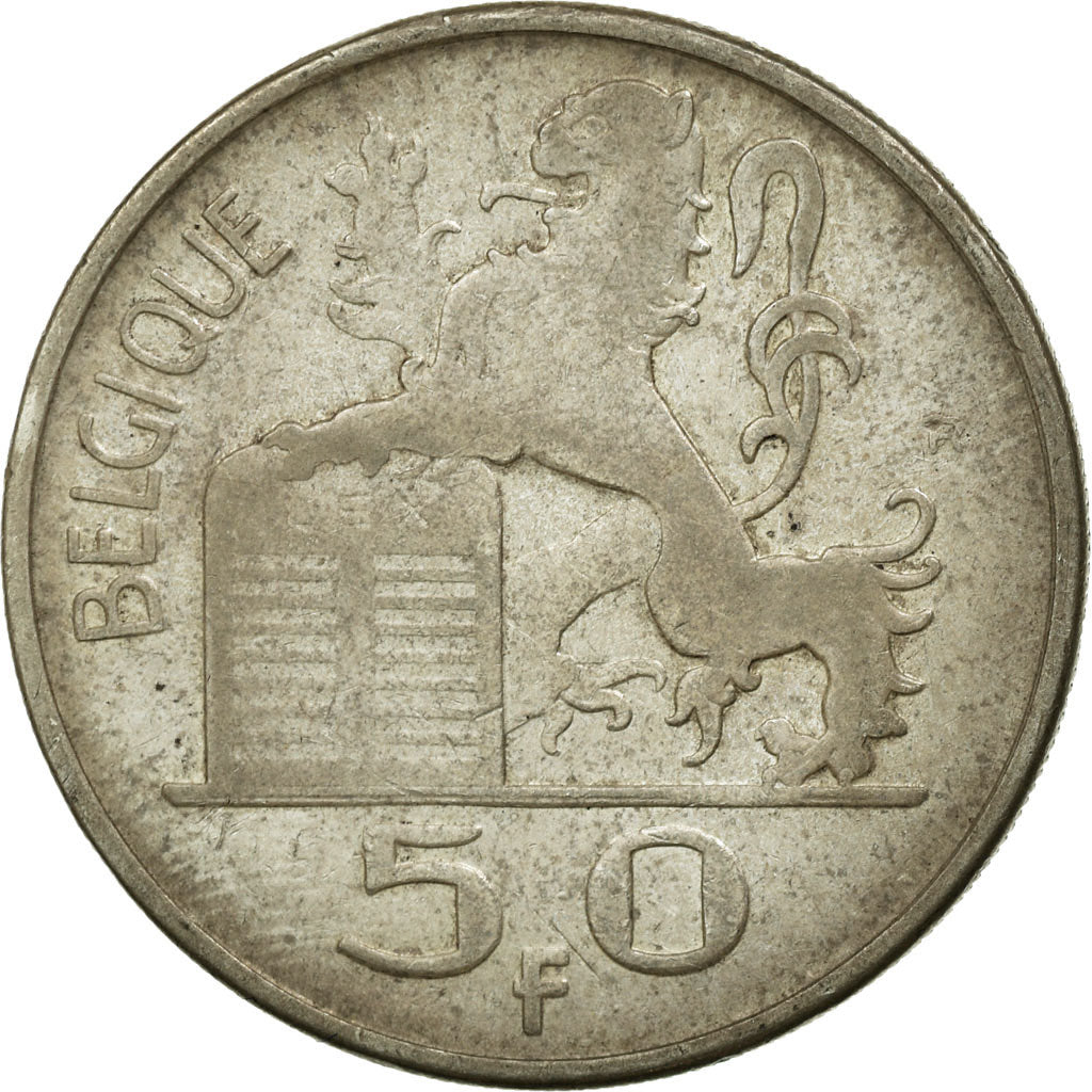 Coin, Belgium, 50 Francs, 50 Frank, 1949, EF(40-45), Silver, KM:136.1