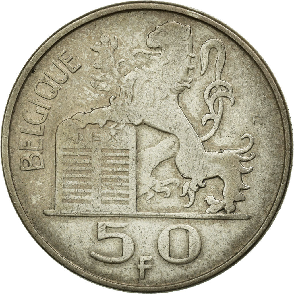 Monnaie, Belgique, 50 Francs, 50 Frank, 1949, TTB, Argent, KM:136.1