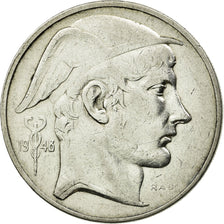 Coin, Belgium, 50 Francs, 50 Frank, 1948, EF(40-45), Silver, KM:136.1