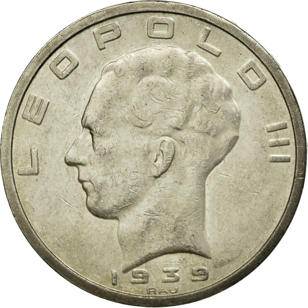 Coin, Belgium, 50 Francs, 50 Frank, 1939, AU(55-58), Silver, KM:121