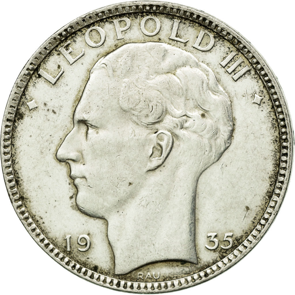 Coin, Belgium, 20 Francs, 20 Frank, AU(50-53), Silver, KM:105
