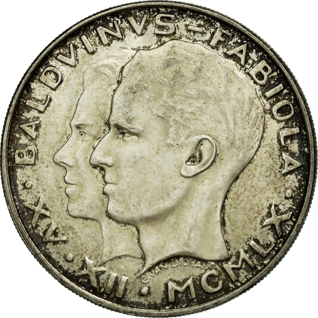 Coin, Belgium, 50 Francs, 50 Frank, 1960, AU(55-58), Silver, KM:152.1