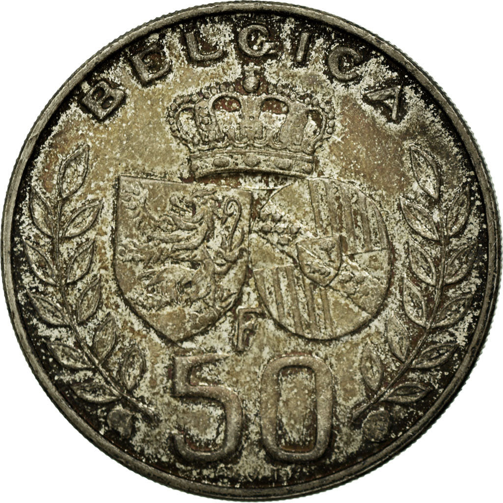 Coin, Belgium, 50 Francs, 50 Frank, 1960, AU(55-58), Silver, KM:152.1