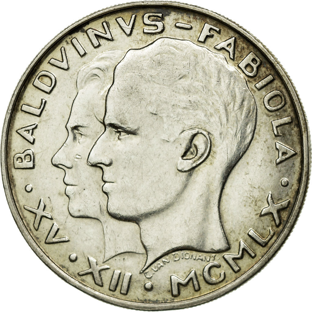 Coin, Belgium, 50 Francs, 50 Frank, 1960, AU(55-58), Silver, KM:152.1