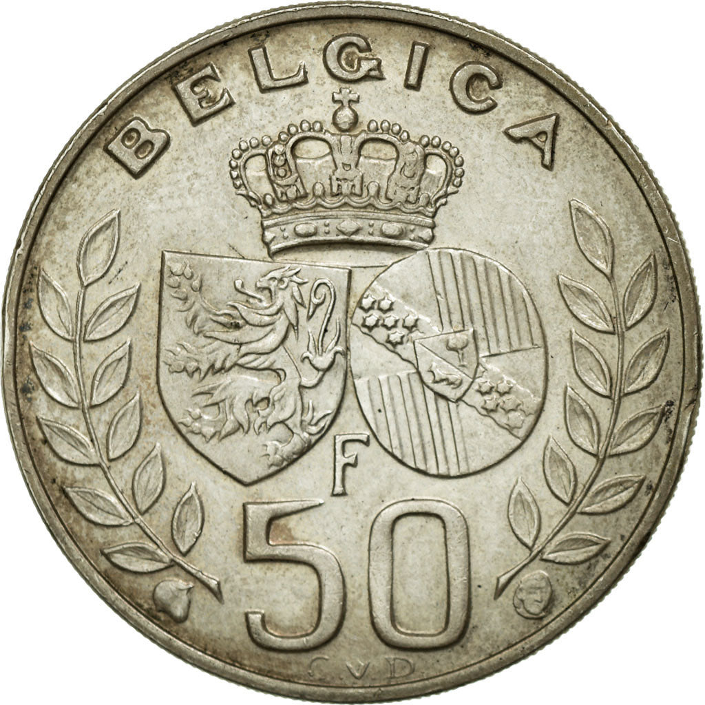 Coin, Belgium, 50 Francs, 50 Frank, 1960, AU(55-58), Silver, KM:152.1