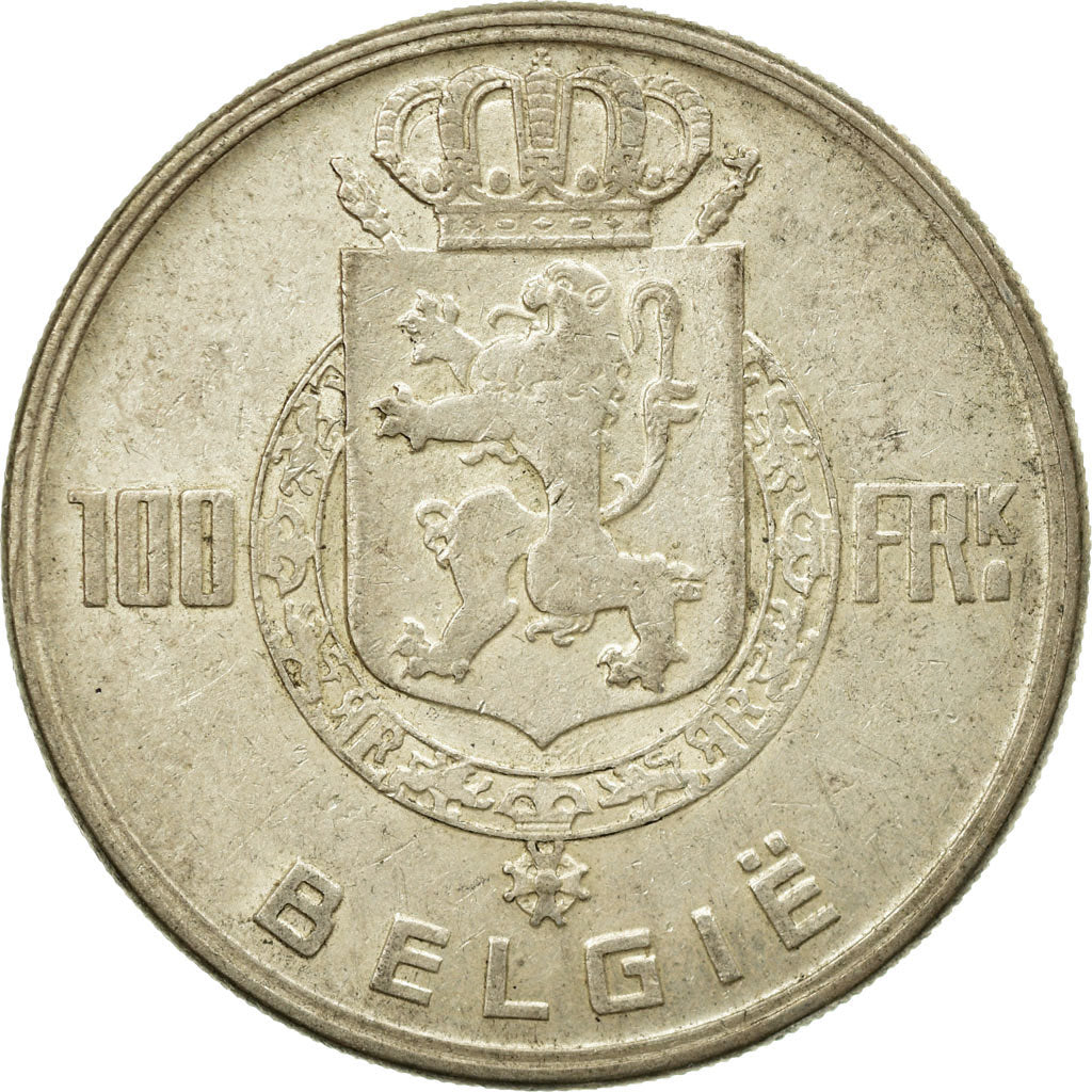 Monnaie, Belgique, 100 Francs, 100 Frank, 1951, TTB+, Argent, KM:139.1