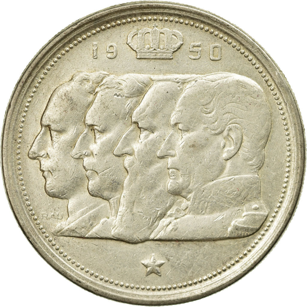 Coin, Belgium, 100 Francs, 100 Frank, 1950, EF(40-45), Silver, KM:138.1