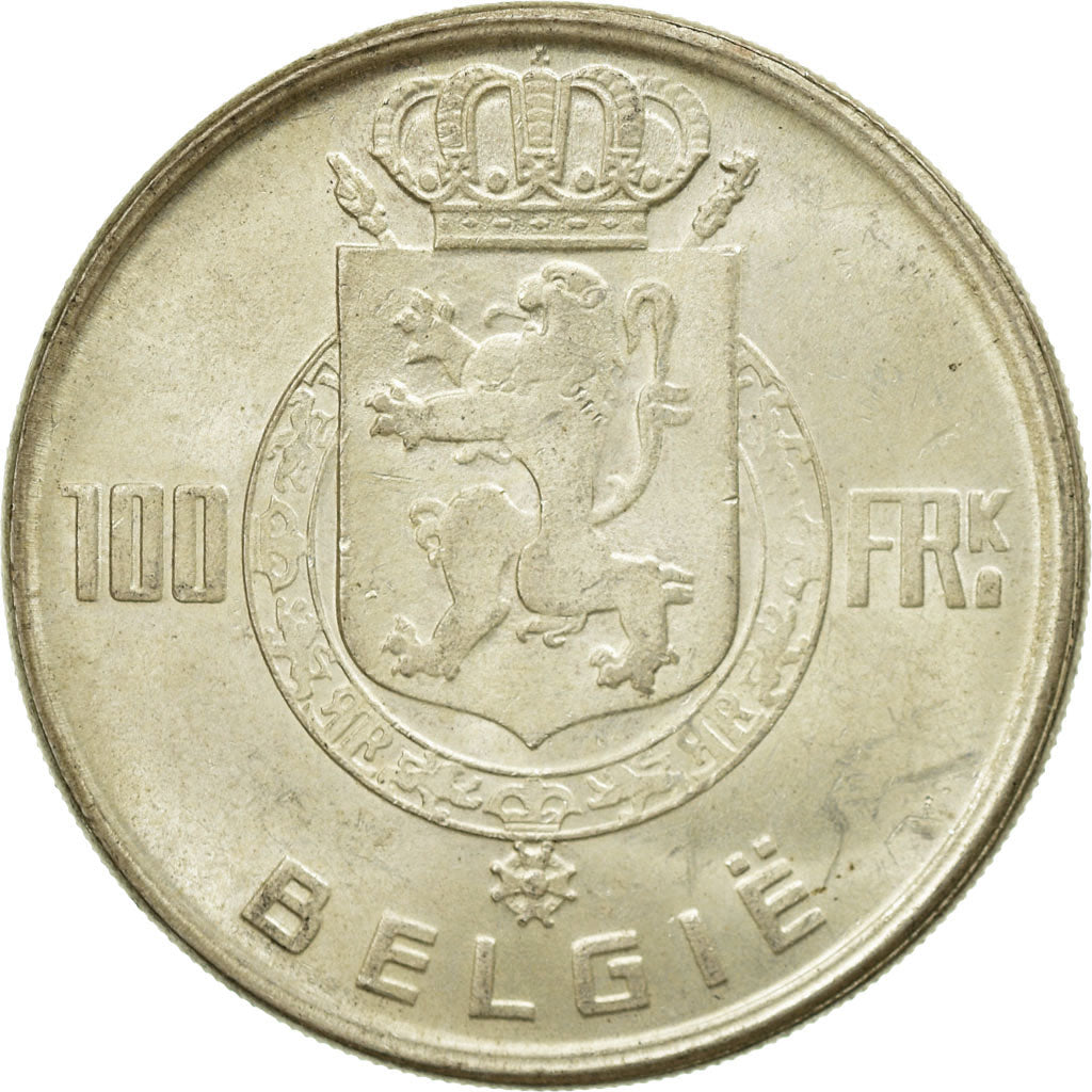 Monnaie, Belgique, 100 Francs, 100 Frank, 1951, SUP, Argent, KM:139.1