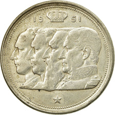 Coin, Belgium, 100 Francs, 100 Frank, 1951, AU(50-53), Silver, KM:139.1