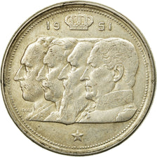 Coin, Belgium, 100 Francs, 100 Frank, 1951, AU(50-53), Silver, KM:139.1