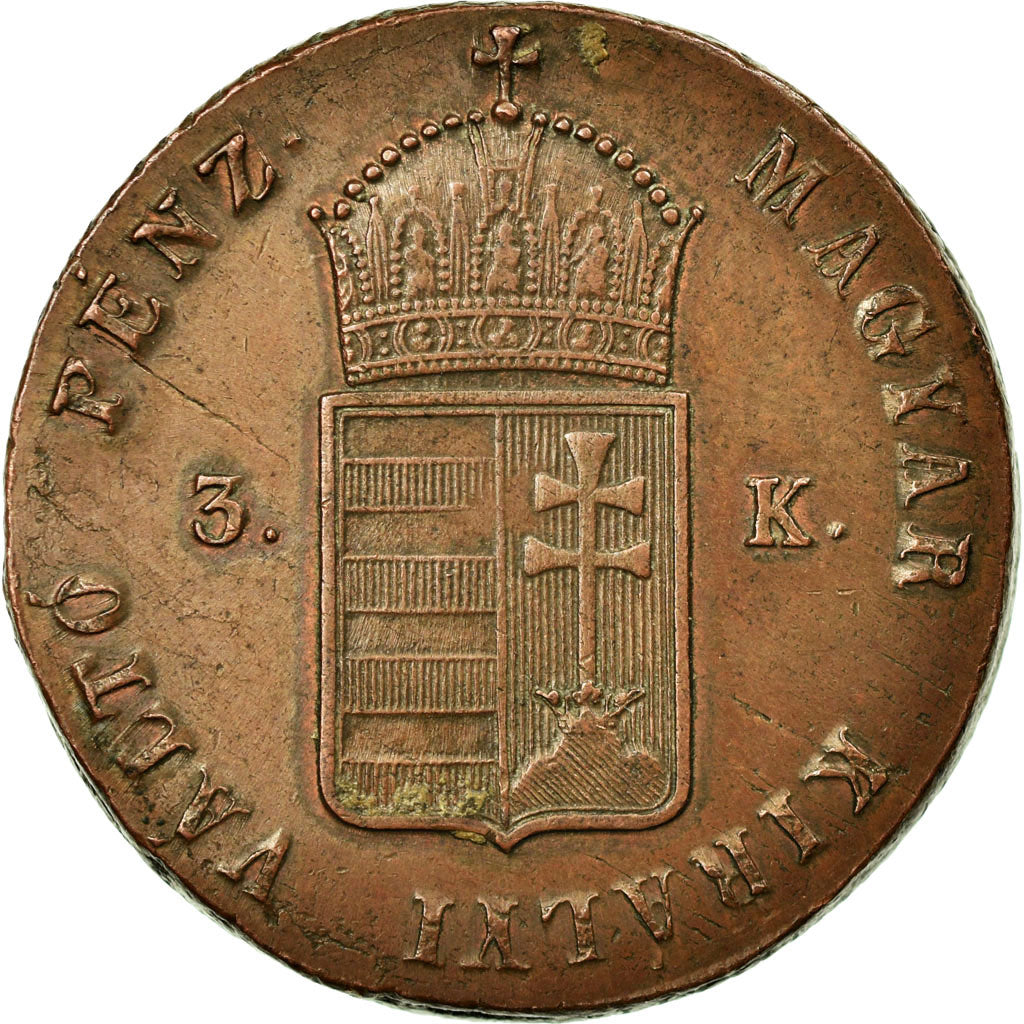 Monnaie, Hongrie, Franz Joseph I, Harom (3) Krajczar, 1849, Nagybanya, SUP