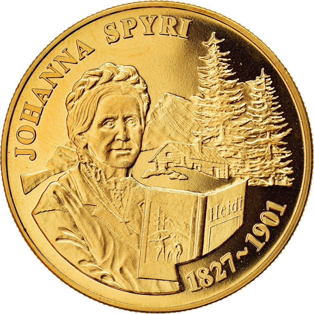 Switzerland, Medal, Littérature, Johanna Spyri, Heidi, MS(64), Copper-Nickel