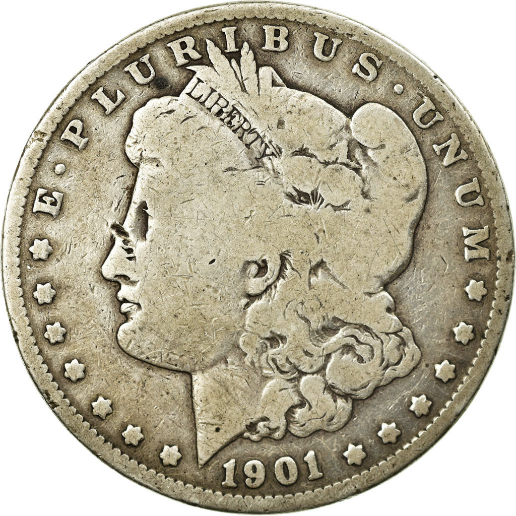 Coin, United States, Morgan Dollar,1901, New Orleans, VF(20-25), KM 110