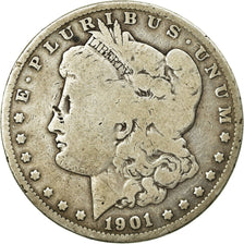 Coin, United States, Morgan Dollar,1901, New Orleans, VF(20-25), KM 110