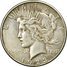 Monnaie, États-Unis, Peace Dollar, 1923, San Francisco, TTB