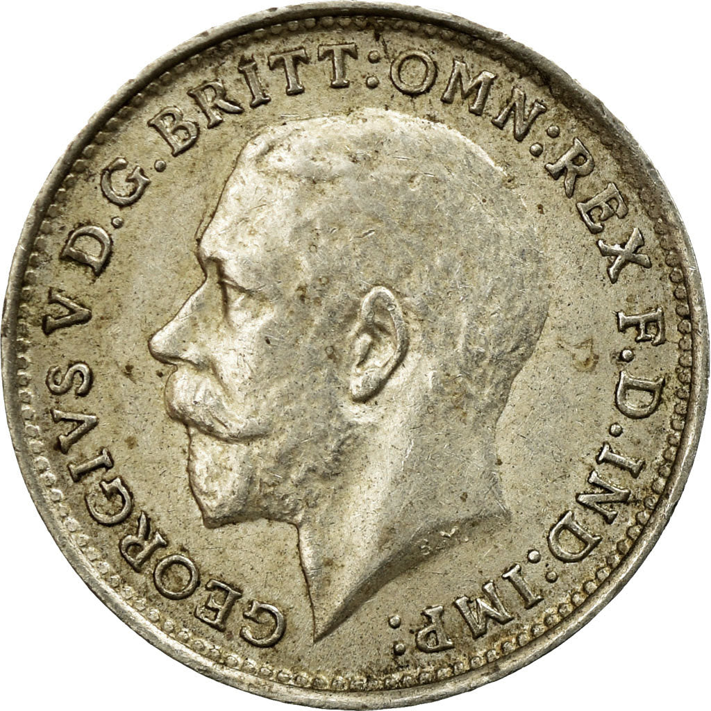 Coin, Great Britain, George V, 3 Pence, 1917, AU(55-58), Silver, KM:813