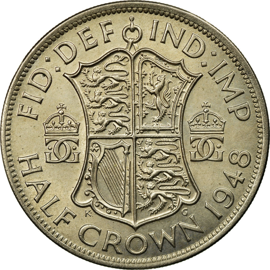 Coin, Great Britain, George VI, 1/2 Crown, 1948, MS(63), Copper-nickel, KM:866