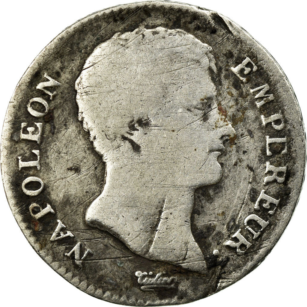 Munten, Frankrijk, Napoléon I, Franc, 1805, Paris, ZG+, Zilver, KM:656.1