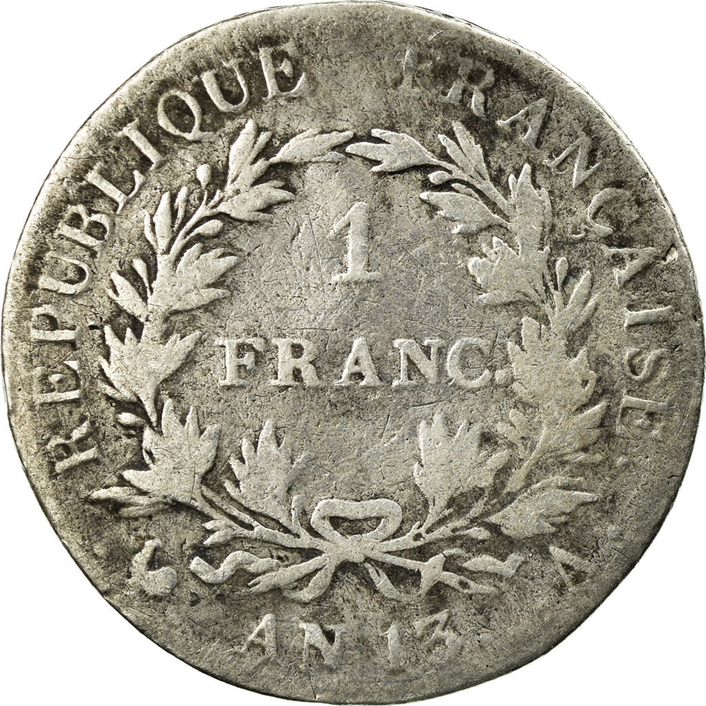 Munten, Frankrijk, Napoléon I, Franc, 1805, Paris, ZG+, Zilver, KM:656.1
