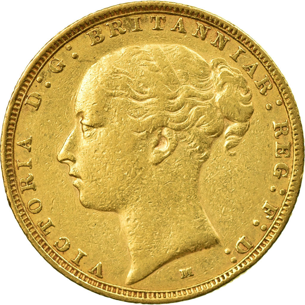 Monnaie, Australie, Victoria, Sovereign, 1885, Melbourne, TTB, Or, KM:7