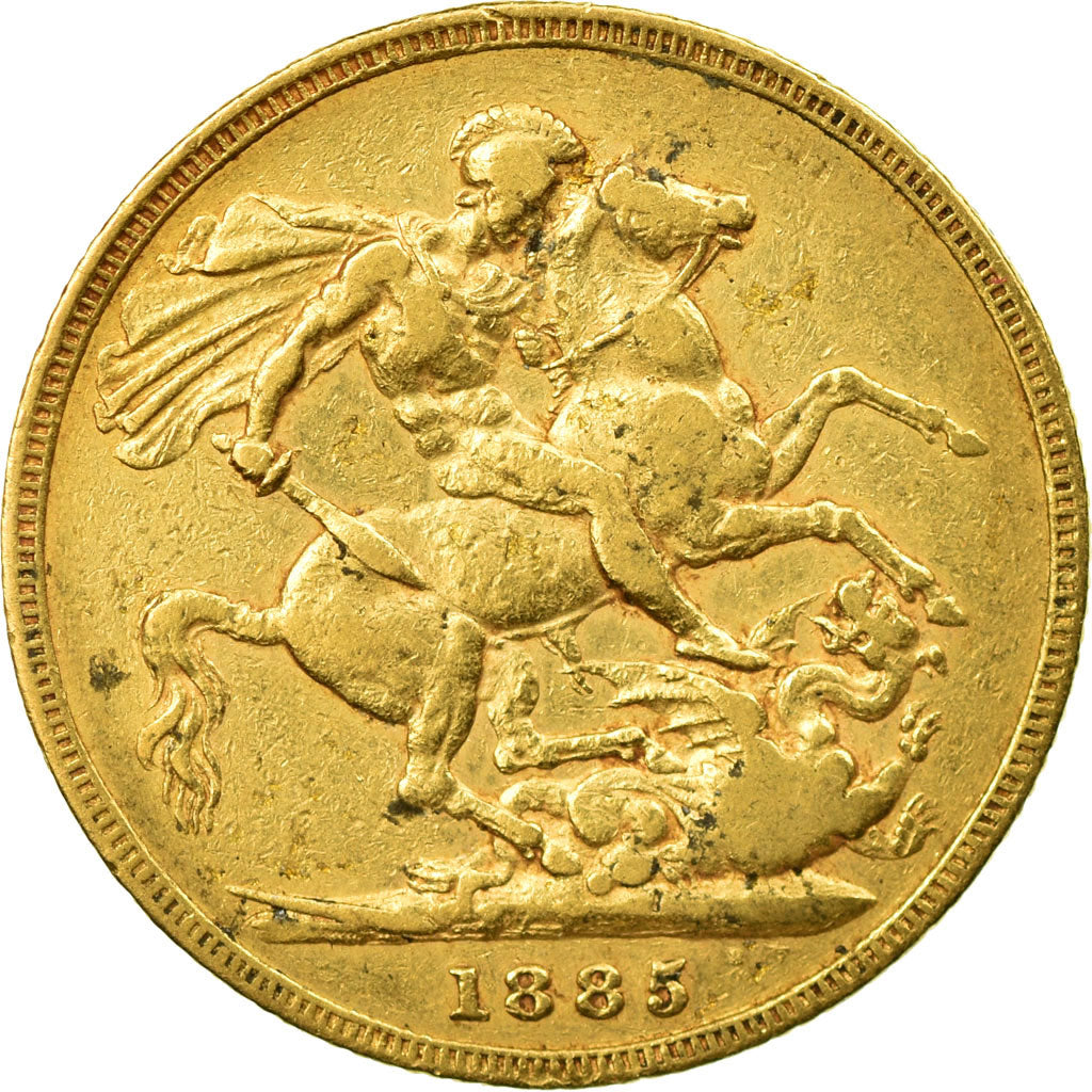 Monnaie, Australie, Victoria, Sovereign, 1885, Melbourne, TTB, Or, KM:7