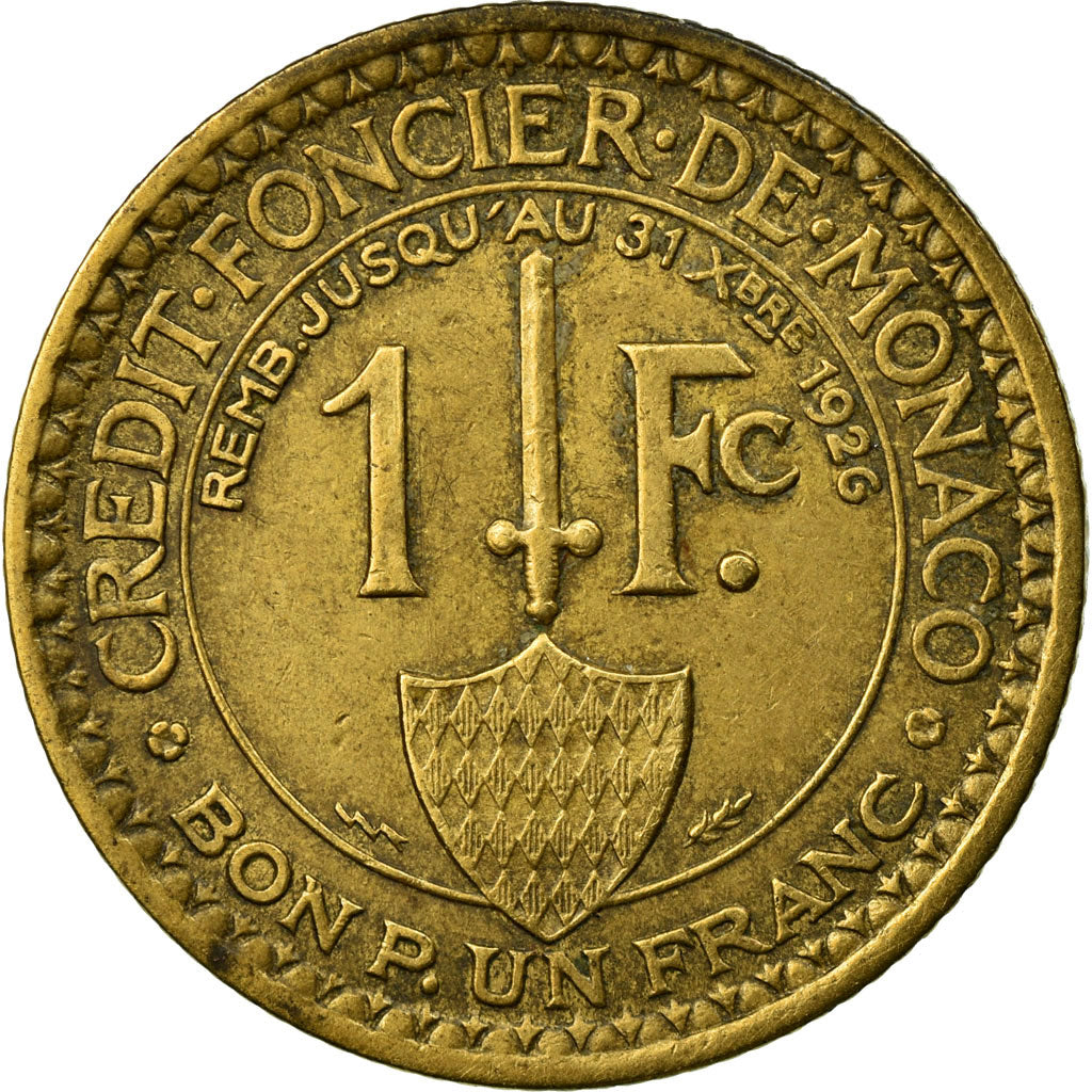 Moneta, Monaco, Louis II, Franc, 1924, Poissy, BB, Alluminio-bronzo, KM:111