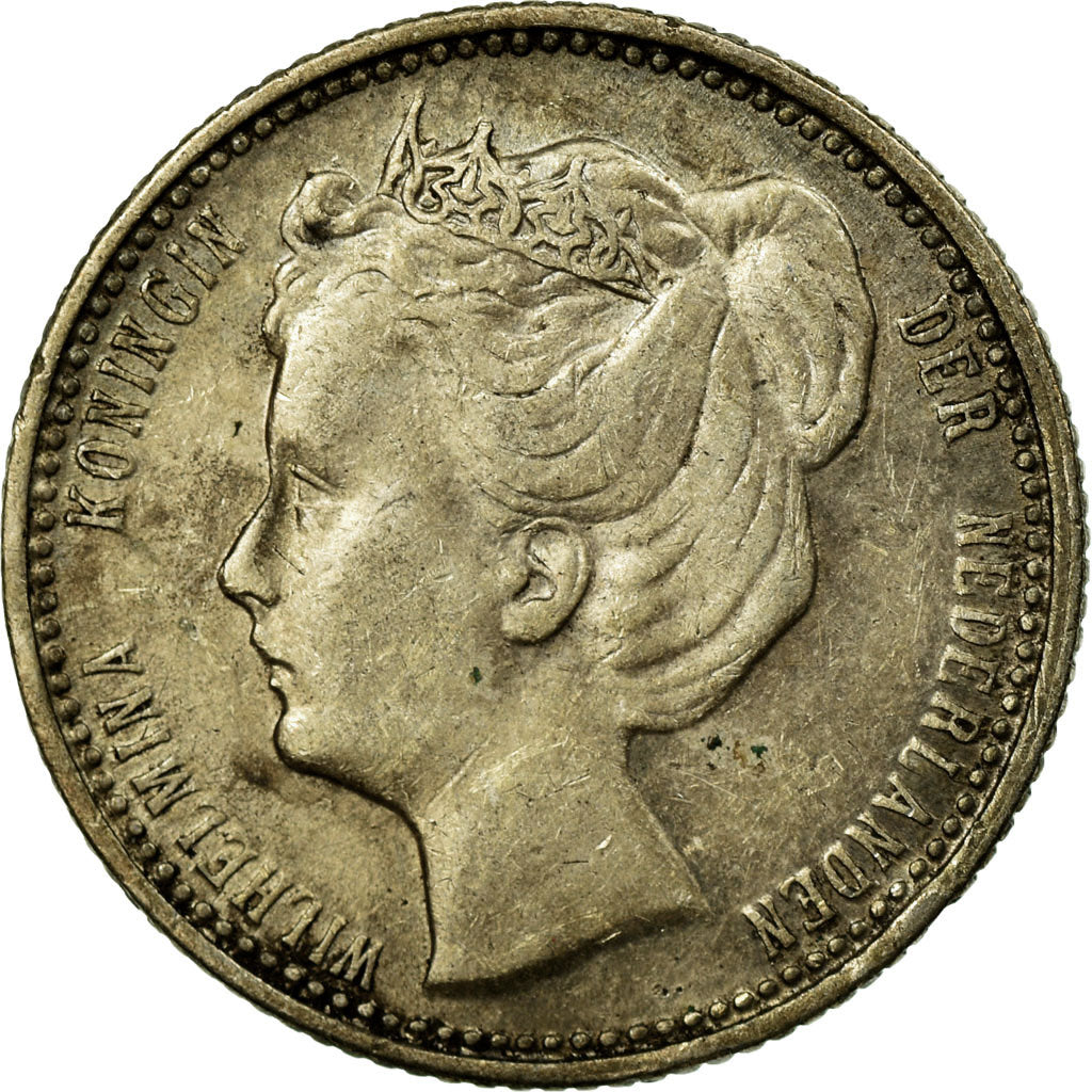 Monnaie, Pays-Bas, Wilhelmina I, 25 Cents, 1903, TB+, Argent, KM:120.2