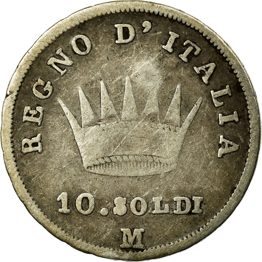 Munten, Italiaanse staten, Napoleon I, 10 Soldi, 1811, Milan, FR
