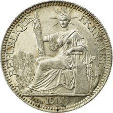 Coin, FRENCH INDO-CHINA, 10 Cents, 1902, Paris, AU(55-58), Silver, KM:9